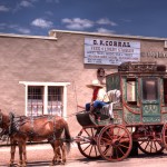 The stagecoach outside the OK Corral in Tombstone