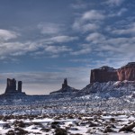 Monument valley winter wonderland