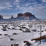 Monument valley winter wonderland
