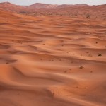 Aerial shot of the sahara desert