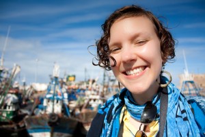 Lian at the docks in Essaouira