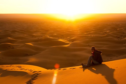 Sahara desert sunrise Sahara desert sunrise 500x333 Morocco: Images from the Sahara